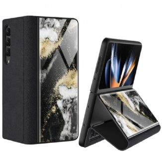 Capa Para Samsung Galaxy Z Fold 4 Gkk Marble Waves