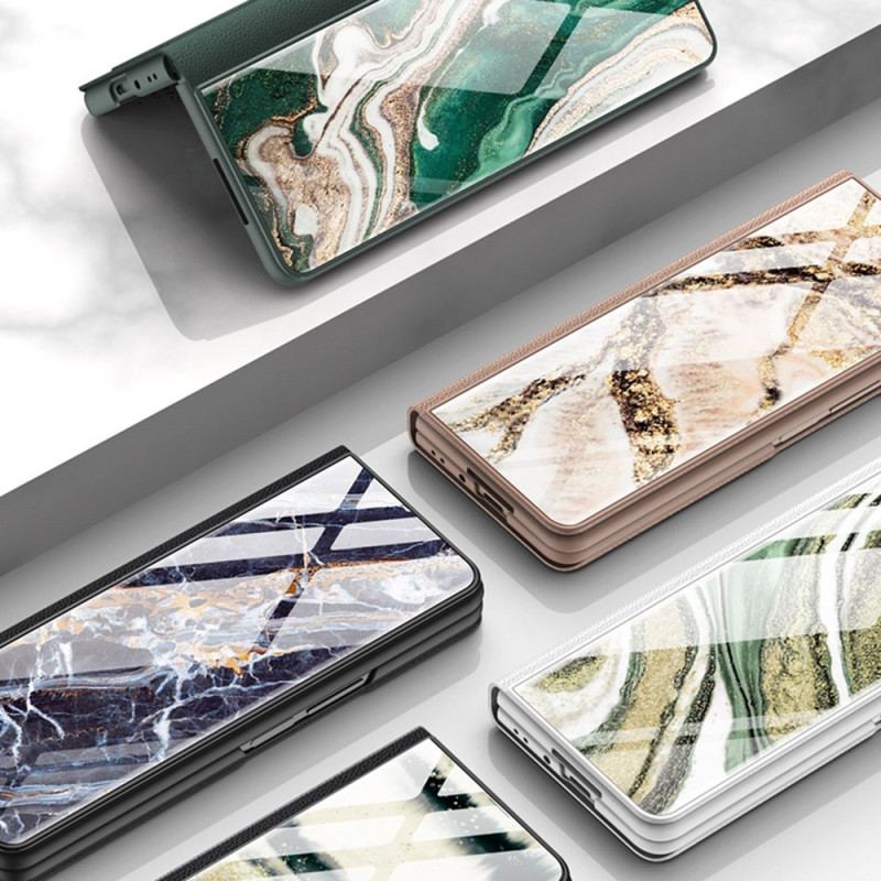 Capa Para Samsung Galaxy Z Fold 4 Gkk Marble Waves