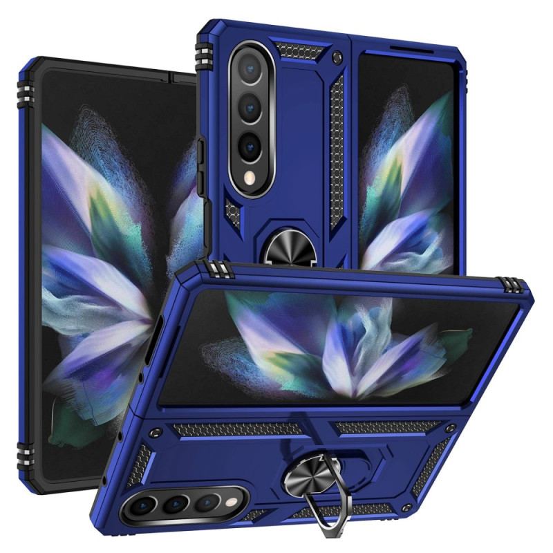 Capa Para Samsung Galaxy Z Fold 4 Grau Militar Com Anel