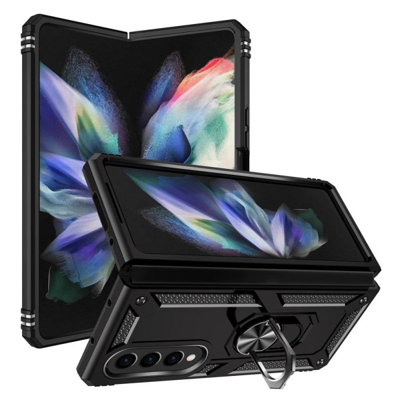 Capa Para Samsung Galaxy Z Fold 4 Grau Militar Com Anel