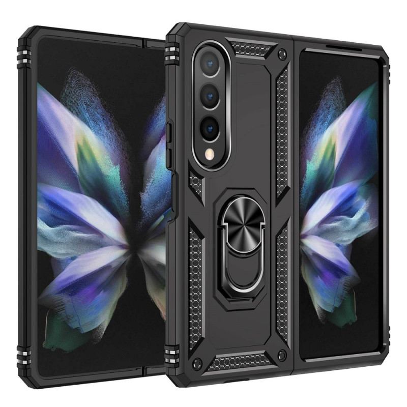 Capa Para Samsung Galaxy Z Fold 4 Grau Militar Com Anel