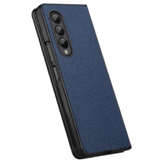 Capa Para Samsung Galaxy Z Fold 4 Lichia Couro Genuíno