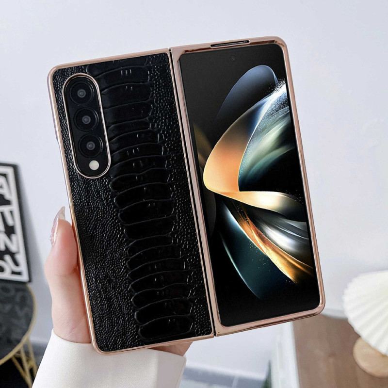 Capa Para Samsung Galaxy Z Fold 4 Linha Croco