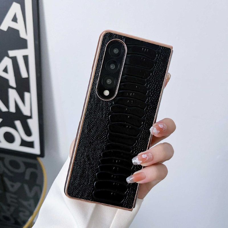 Capa Para Samsung Galaxy Z Fold 4 Linha Croco