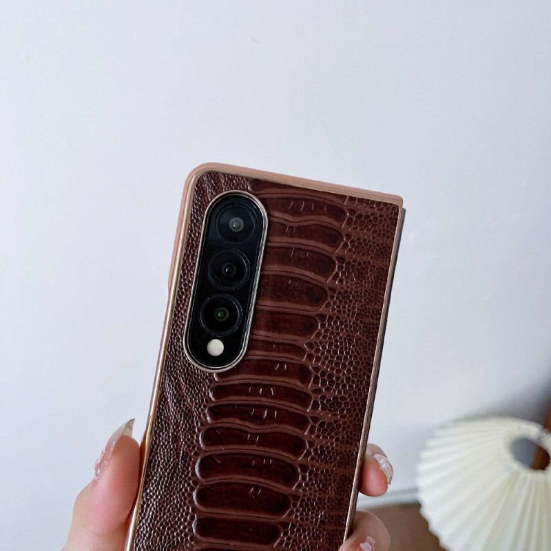 Capa Para Samsung Galaxy Z Fold 4 Linha Croco