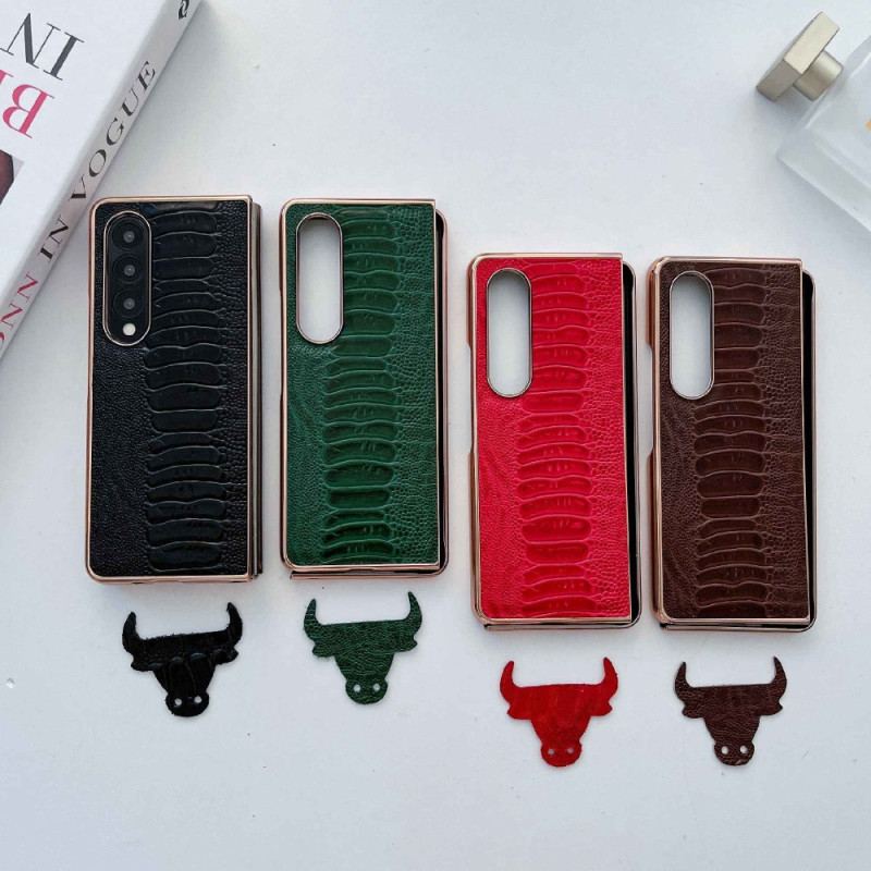 Capa Para Samsung Galaxy Z Fold 4 Linha Croco