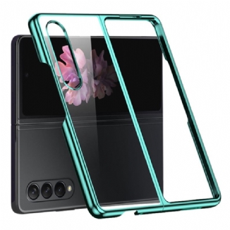 Capa Para Samsung Galaxy Z Fold 4 Metálico Transparente