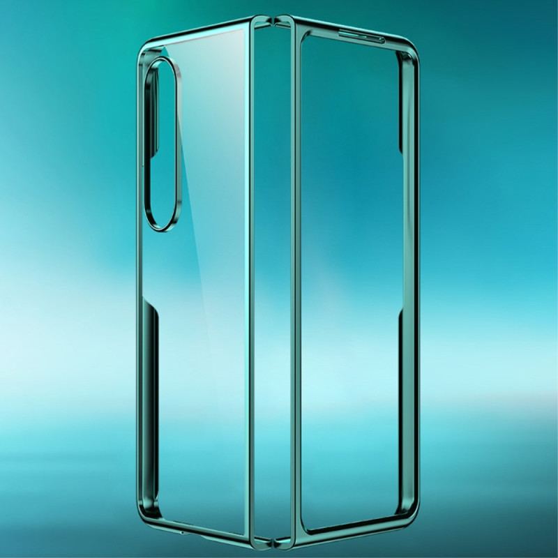 Capa Para Samsung Galaxy Z Fold 4 Metálico Transparente