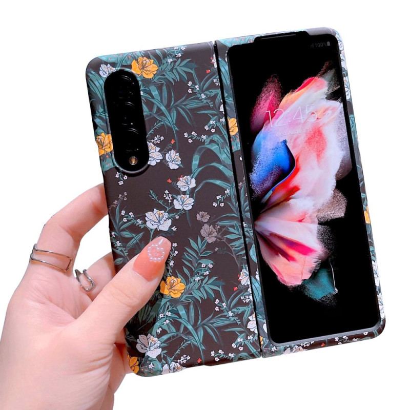 Capa Para Samsung Galaxy Z Fold 4 Papel De Parede De Flores