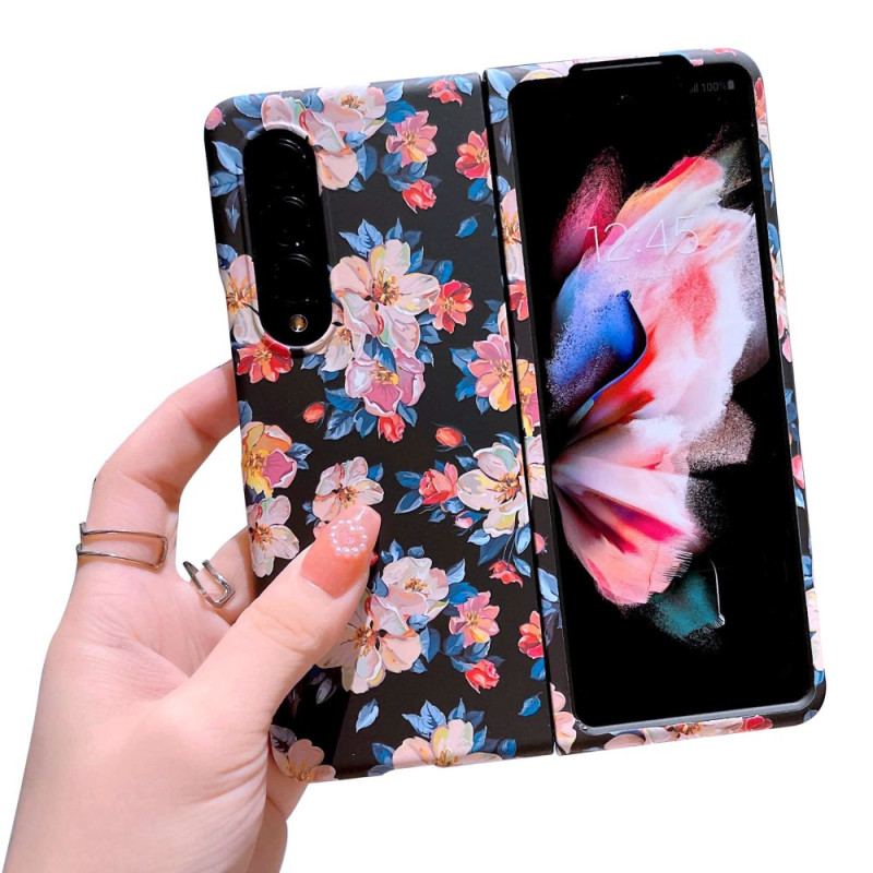 Capa Para Samsung Galaxy Z Fold 4 Papel De Parede De Flores