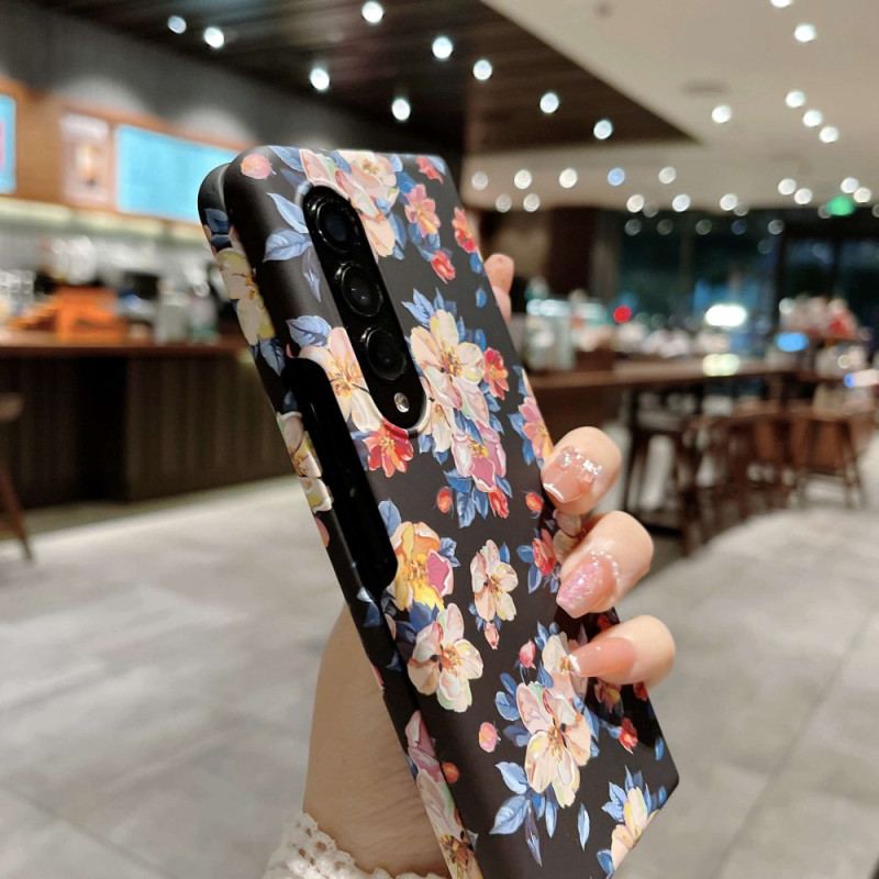 Capa Para Samsung Galaxy Z Fold 4 Papel De Parede De Flores