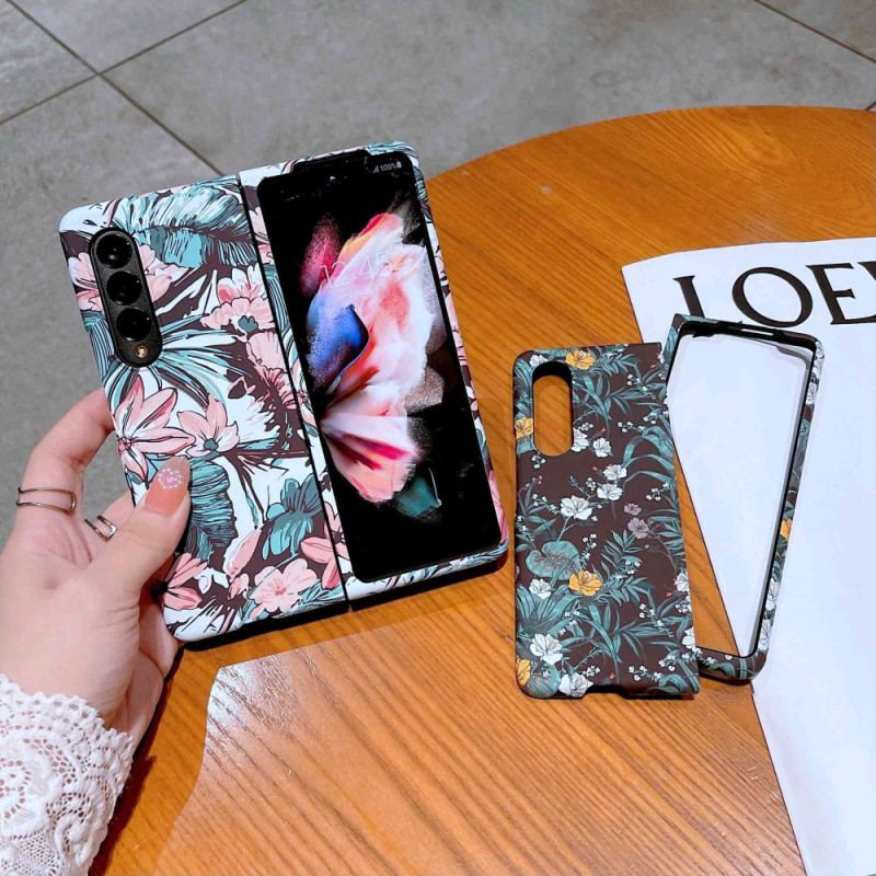 Capa Para Samsung Galaxy Z Fold 4 Papel De Parede De Flores