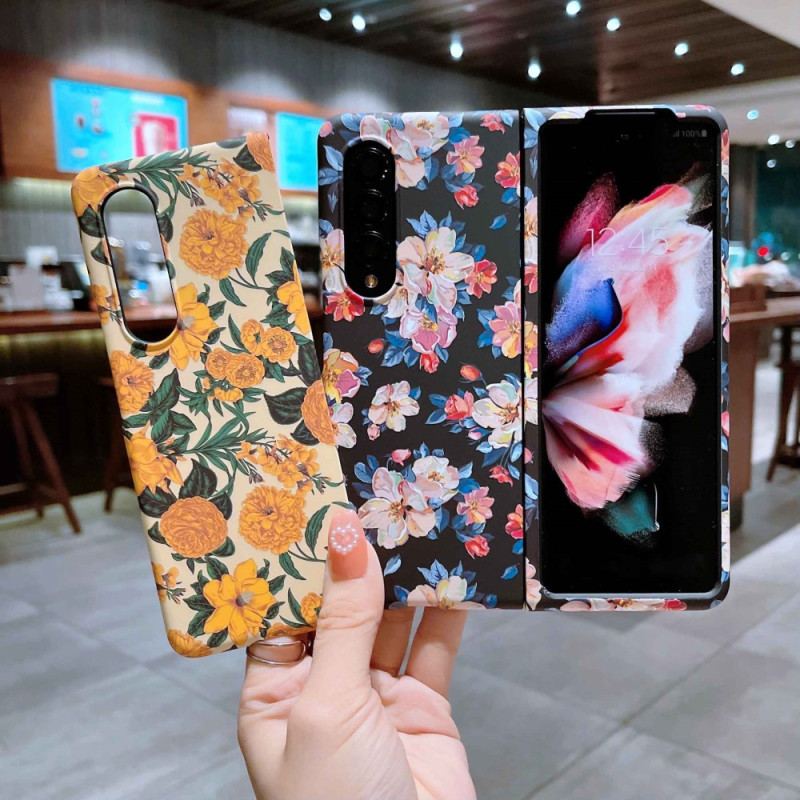 Capa Para Samsung Galaxy Z Fold 4 Papel De Parede De Flores