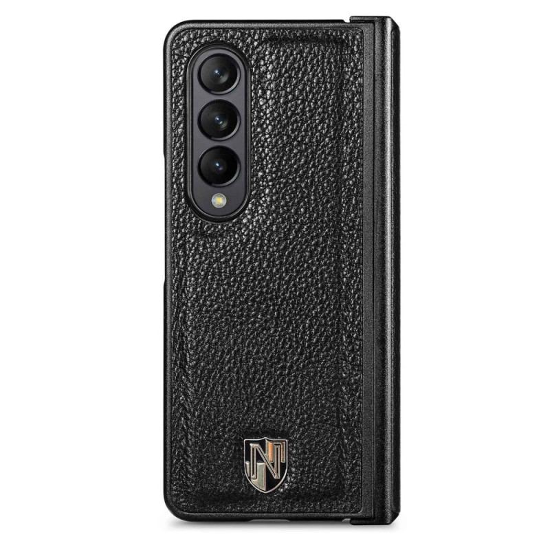 Capa Para Samsung Galaxy Z Fold 4 Patch De Couro Caseneo