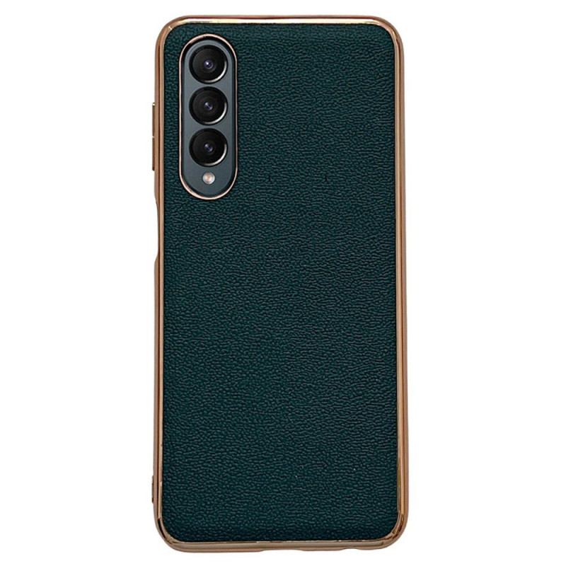 Capa Para Samsung Galaxy Z Fold 4 Pele De Bezerro Falsa