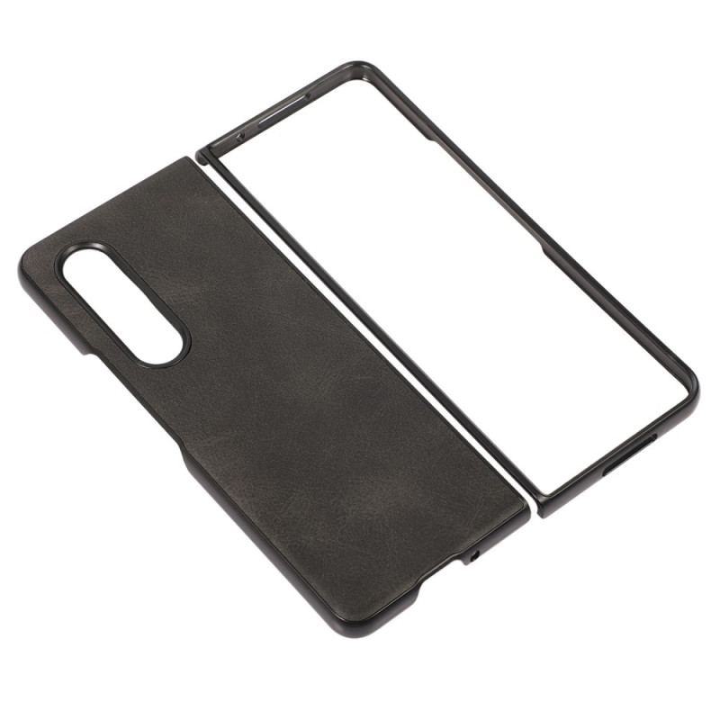 Capa Para Samsung Galaxy Z Fold 4 Textura Couro Revestido