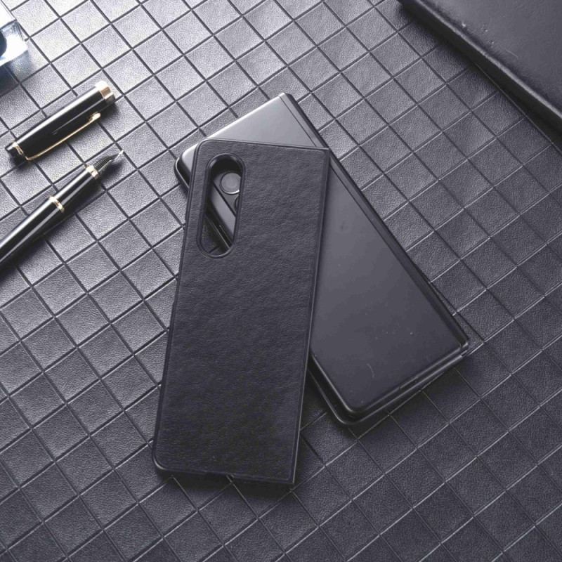 Capa Para Samsung Galaxy Z Fold 4 Textura De Couro Sintético De Nylon