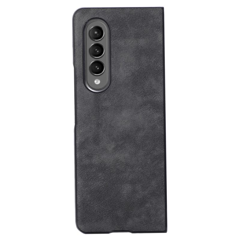 Capa Para Samsung Galaxy Z Fold 4 Textura De Pele De Couro Sintético