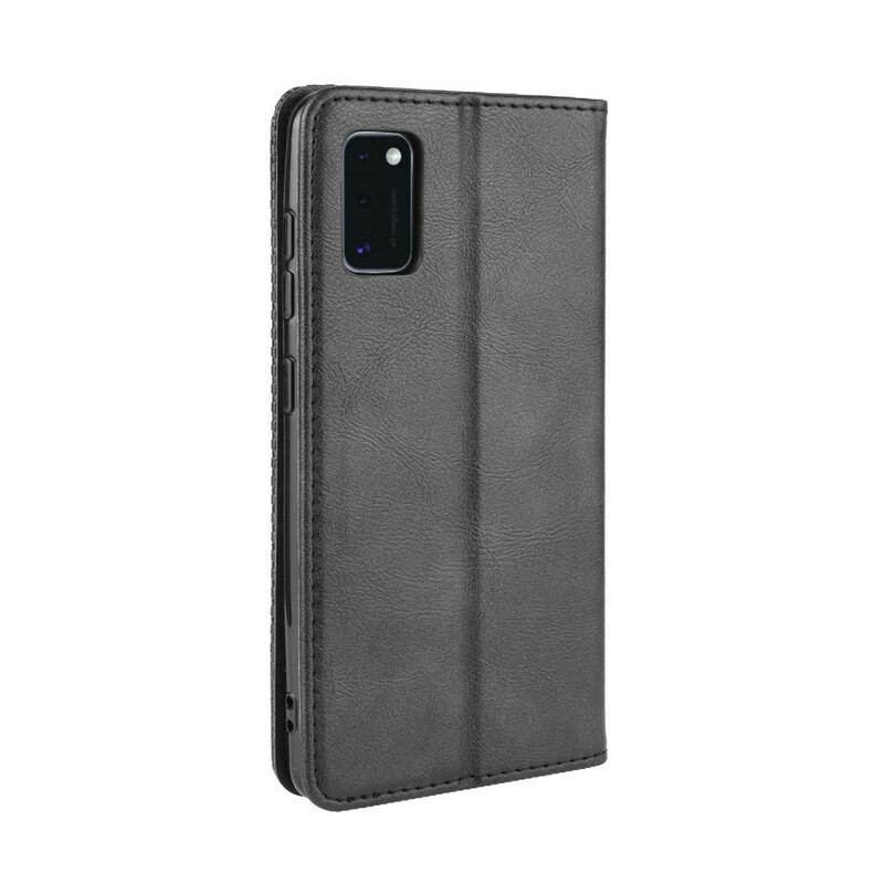 Capa De Celular Para Samsung Galaxy A41 Flip Efeito Couro Vintage Estilizado