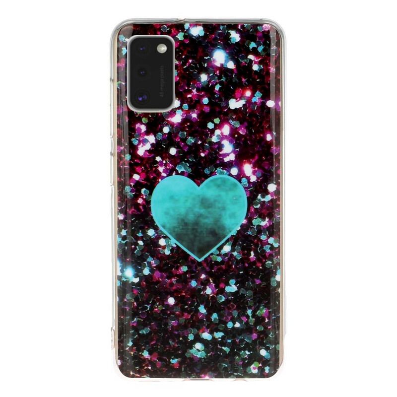 Capa De Celular Para Samsung Galaxy A41 Glitter Mármore