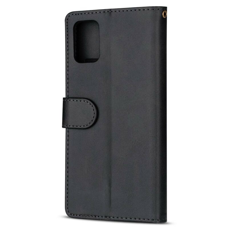 Capa De Couro Para Samsung Galaxy A41 Bolsa Com Cordão