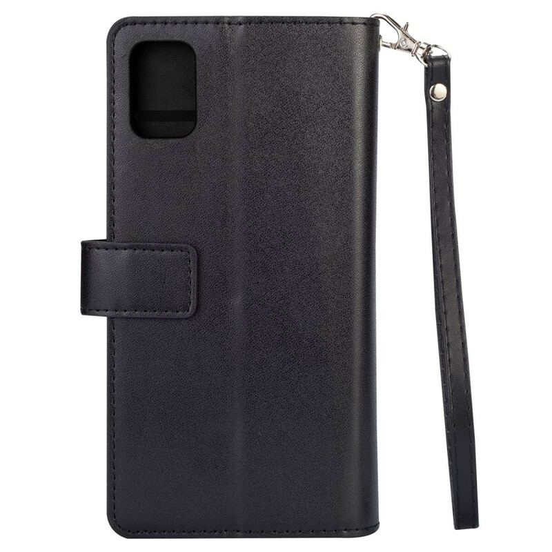 Capa De Couro Para Samsung Galaxy A41 Carteira Premium