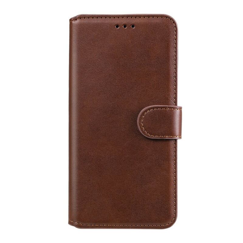 Capa De Couro Para Samsung Galaxy A41 Cor Efeito Couro