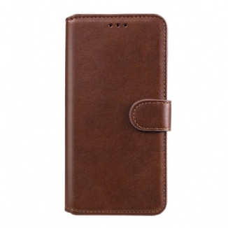 Capa De Couro Para Samsung Galaxy A41 Cor Efeito Couro