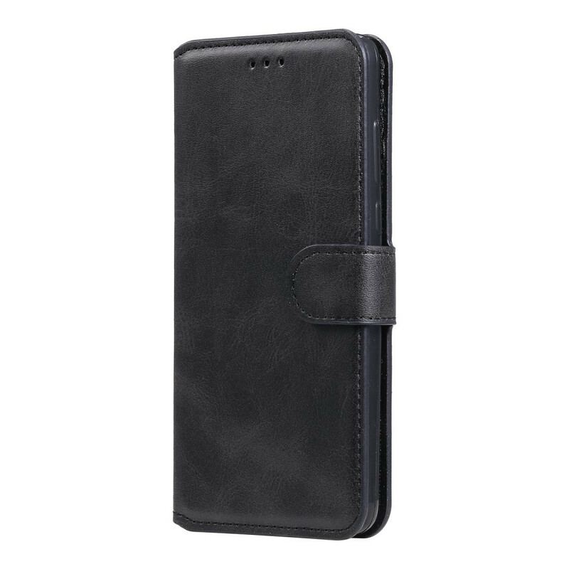 Capa De Couro Para Samsung Galaxy A41 Cor Efeito Couro