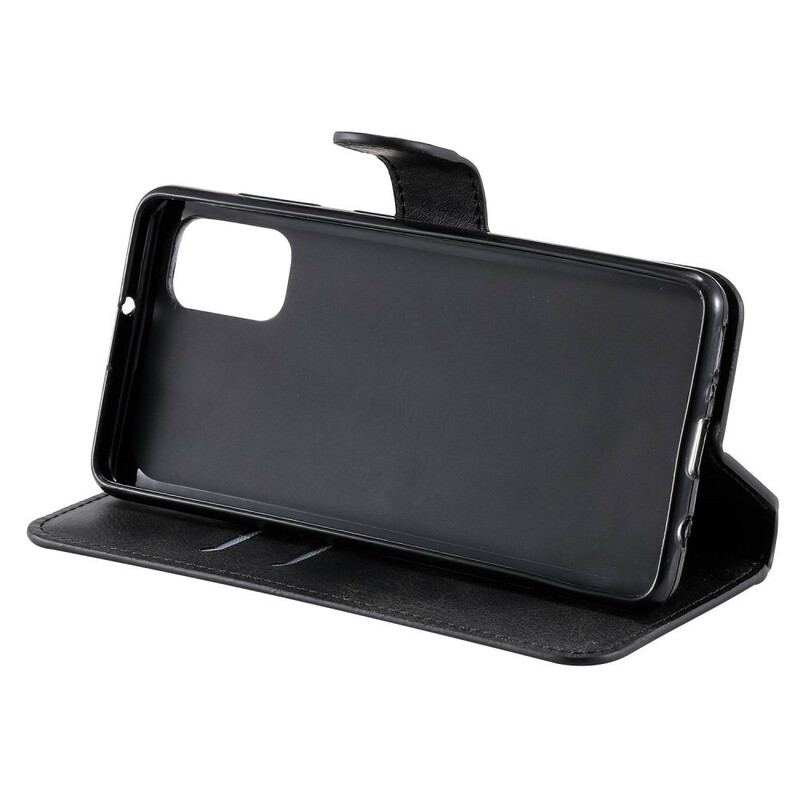 Capa De Couro Para Samsung Galaxy A41 Cor Efeito Couro