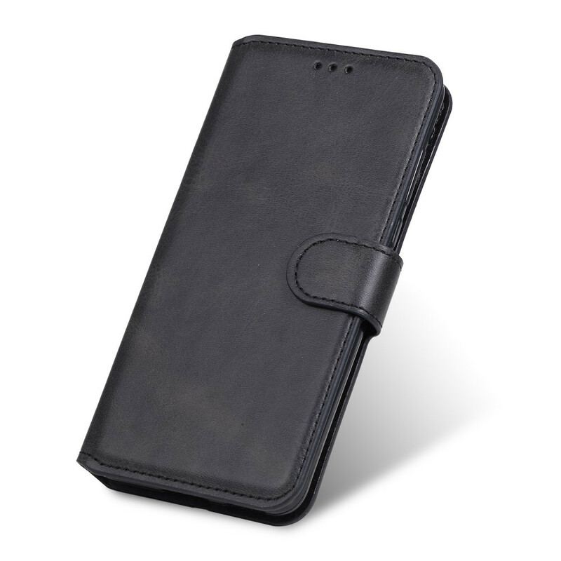 Capa De Couro Para Samsung Galaxy A41 Cor Efeito Couro