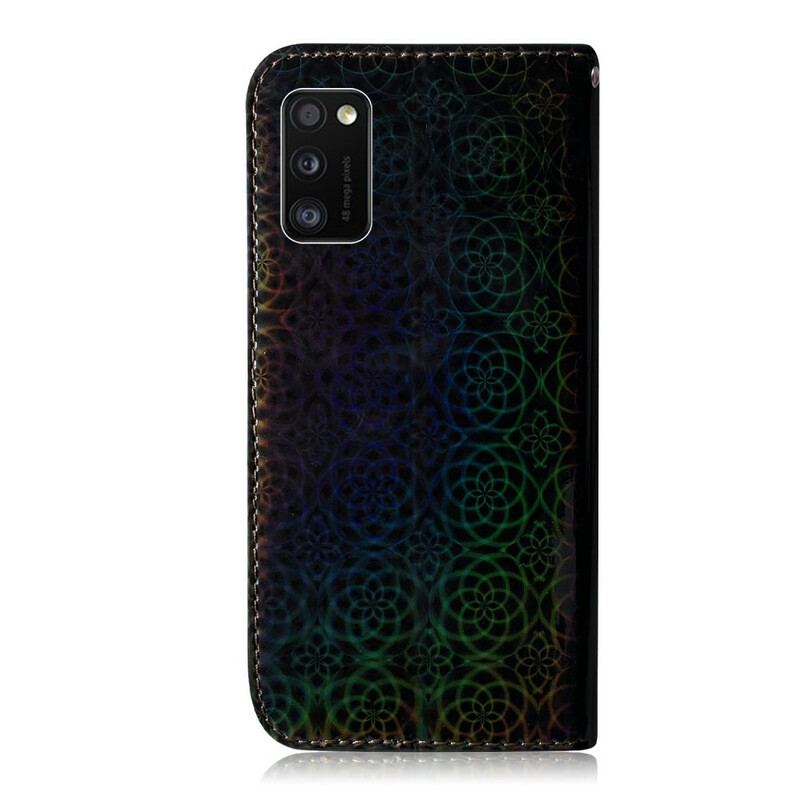 Capa De Couro Para Samsung Galaxy A41 Cor Pura