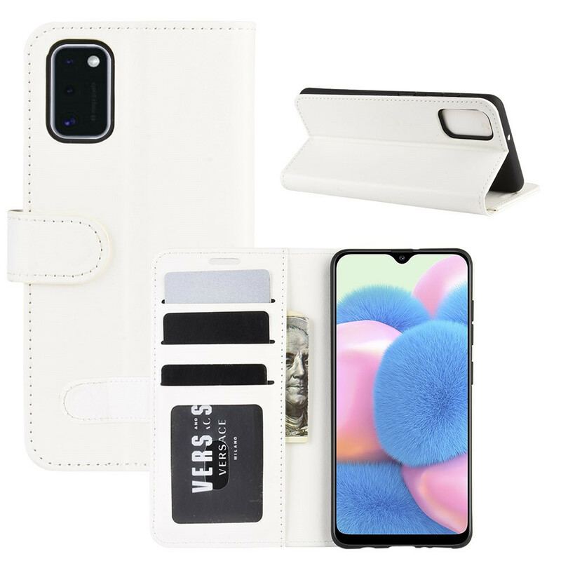 Capa De Couro Para Samsung Galaxy A41 Efeito Couro Fino