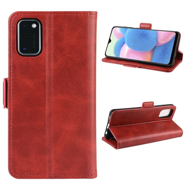 Capa De Couro Para Samsung Galaxy A41 Flip Aba Dupla Vintage