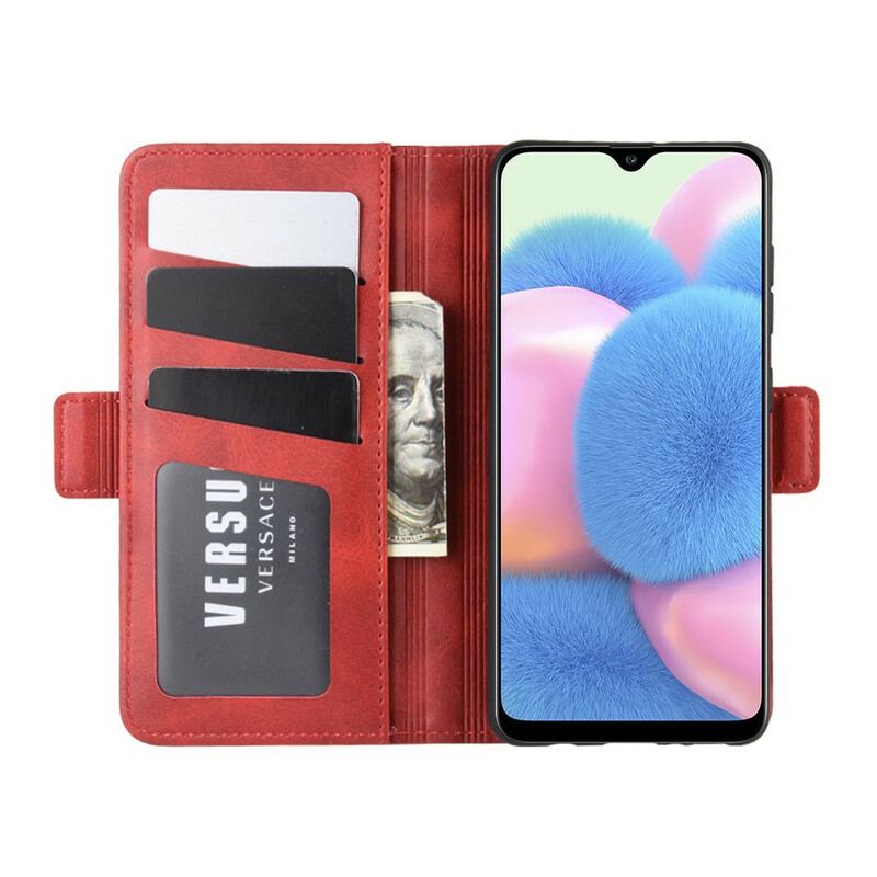 Capa De Couro Para Samsung Galaxy A41 Flip Aba Dupla Vintage