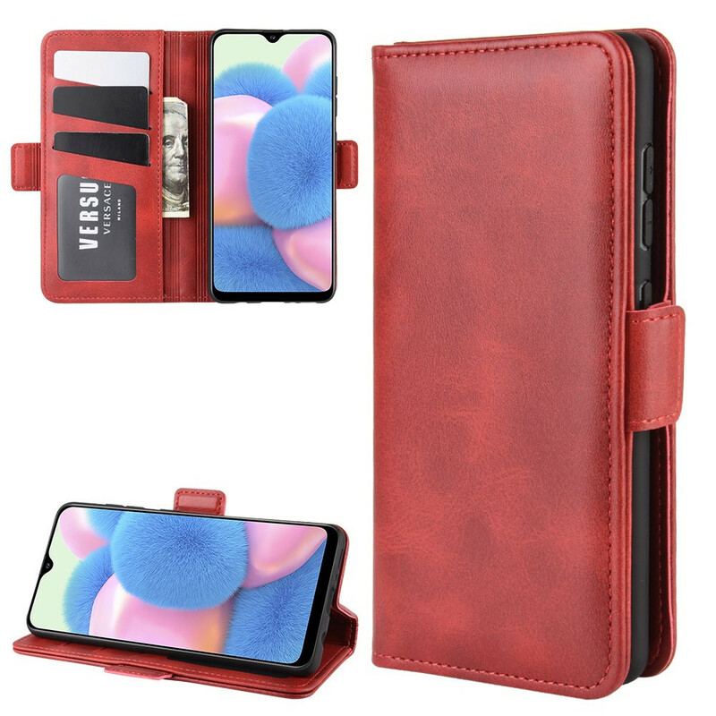 Capa De Couro Para Samsung Galaxy A41 Flip Aba Dupla Vintage