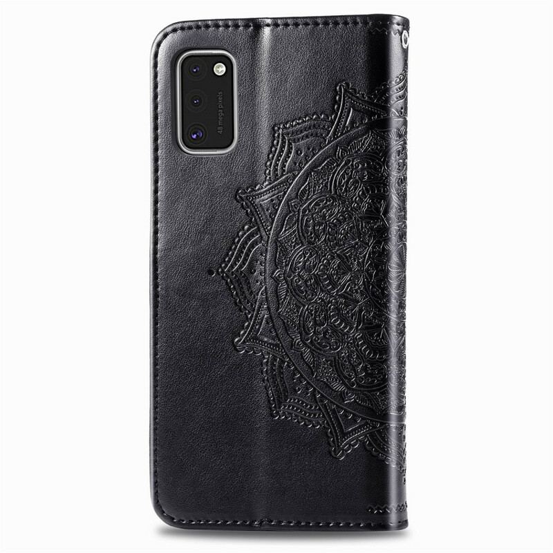 Capa De Couro Para Samsung Galaxy A41 Mandala Idade Média