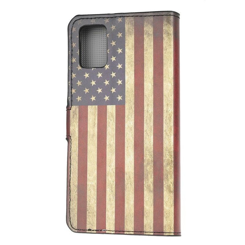 Capa Flip Para Samsung Galaxy A41 Bandeira Americana