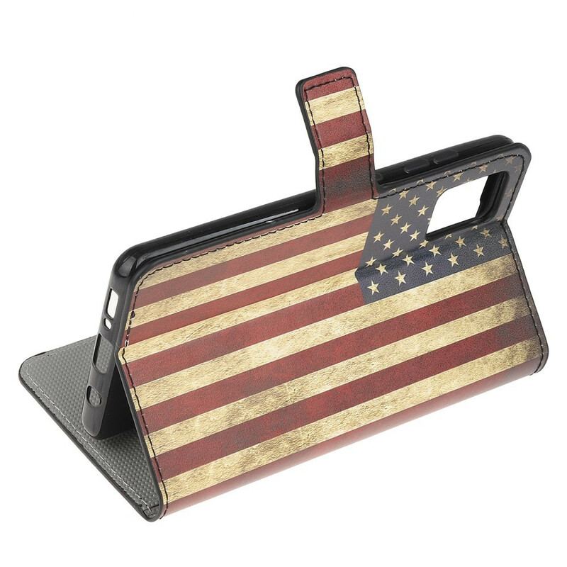 Capa Flip Para Samsung Galaxy A41 Bandeira Americana