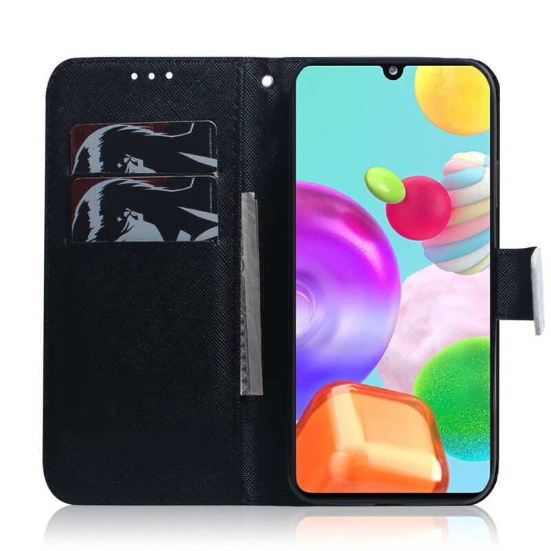 Capa Flip Para Samsung Galaxy A41 Cara De Panda