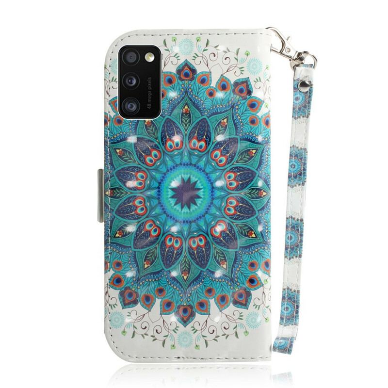 Capa Flip Para Samsung Galaxy A41 De Cordão Mandala Magistral Com Alça