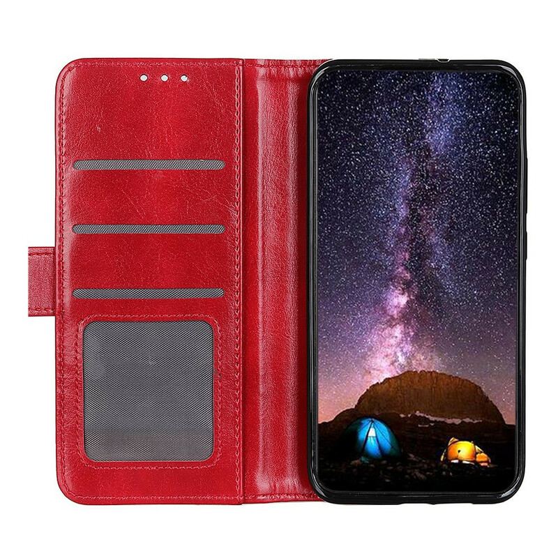 Capa Flip Para Samsung Galaxy A41 Estilo Clássico De Couro