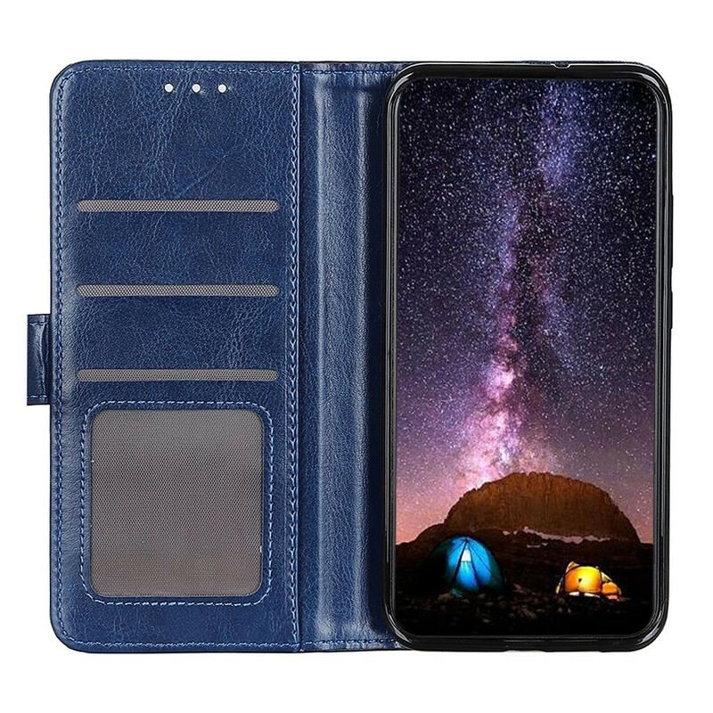 Capa Flip Para Samsung Galaxy A41 Estilo Clássico De Couro