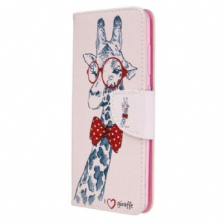 Capa Flip Para Samsung Galaxy A41 Girafa Inteligente