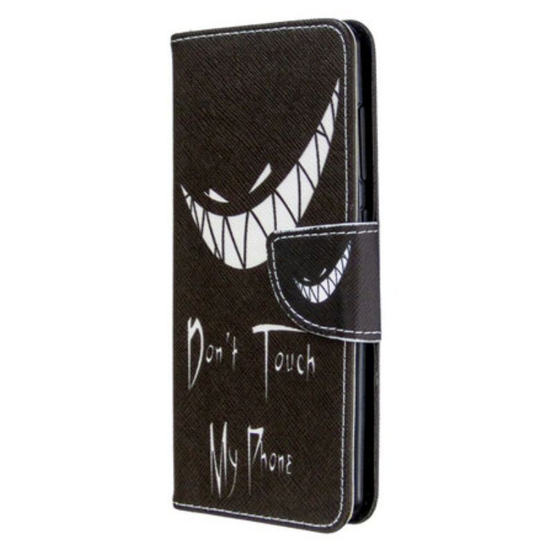 Capa Flip Para Samsung Galaxy A41 Telefone Do Diabo