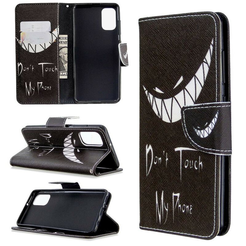 Capa Flip Para Samsung Galaxy A41 Telefone Do Diabo