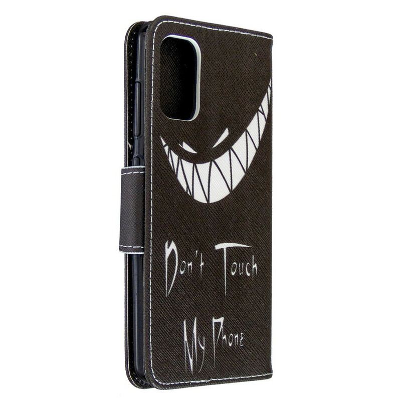 Capa Flip Para Samsung Galaxy A41 Telefone Do Diabo