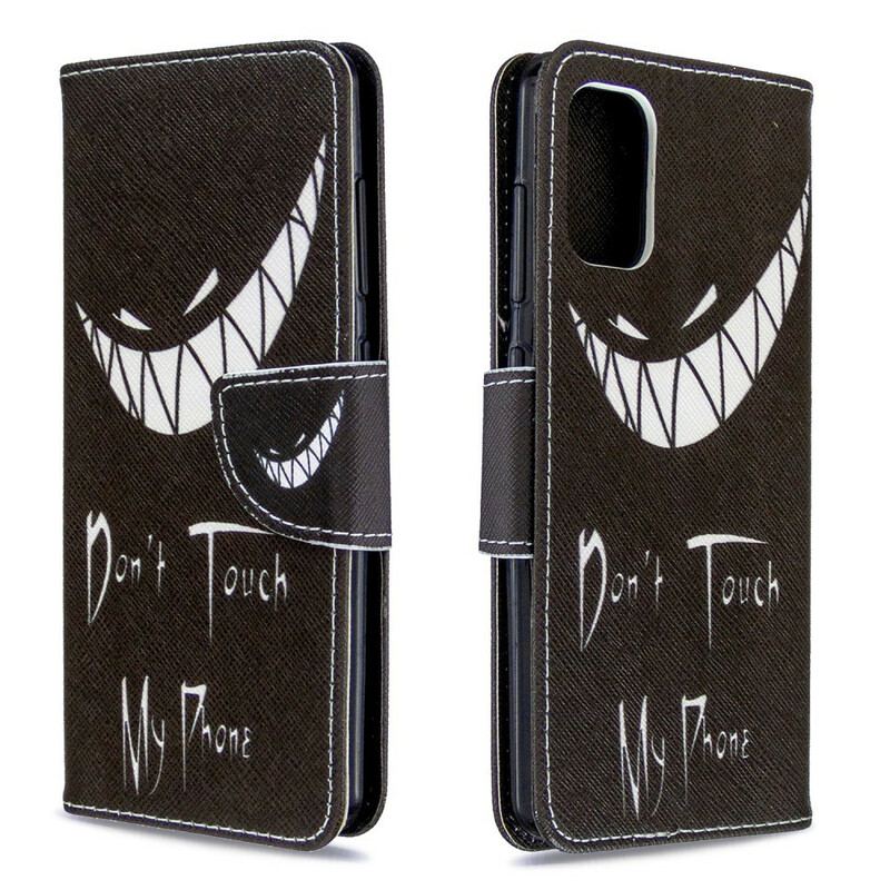 Capa Flip Para Samsung Galaxy A41 Telefone Do Diabo