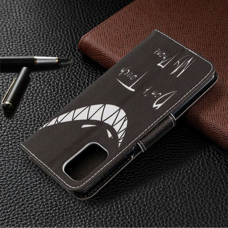 Capa Flip Para Samsung Galaxy A41 Telefone Do Diabo