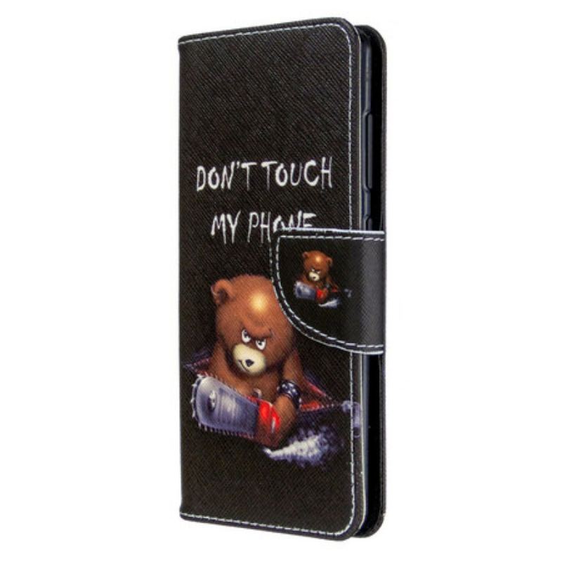 Capa Flip Para Samsung Galaxy A41 Urso Perigoso